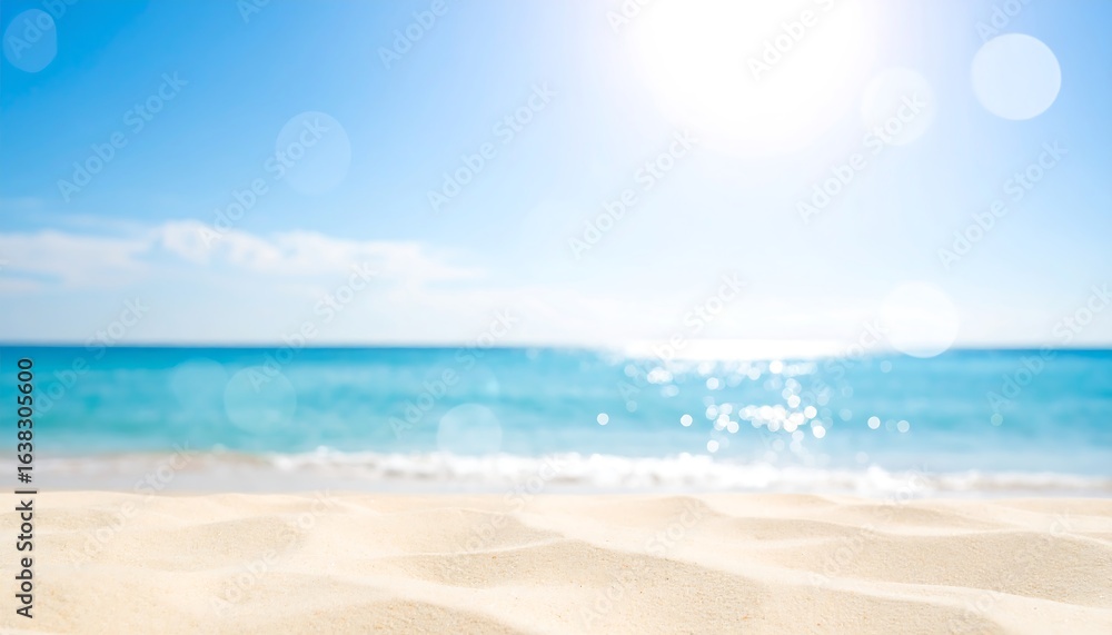 Obraz premium Sunny beach scene, soft focus