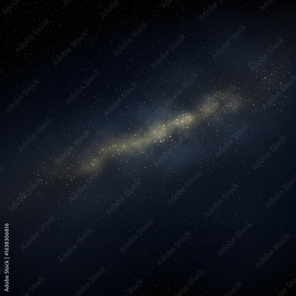 Obraz premium Celestial wonder of the Milky Way galaxy with countless stars glittering in the dark, infinite expanse of space.