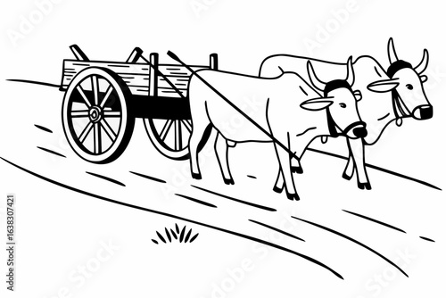 cow and carriage