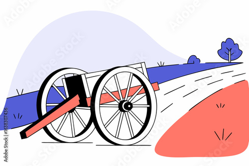 bullock cart on dirt road