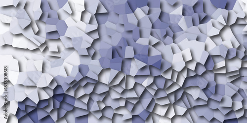 Abstract geometric background with textured polygons in shades of blue and white displaying depth and dimensionality