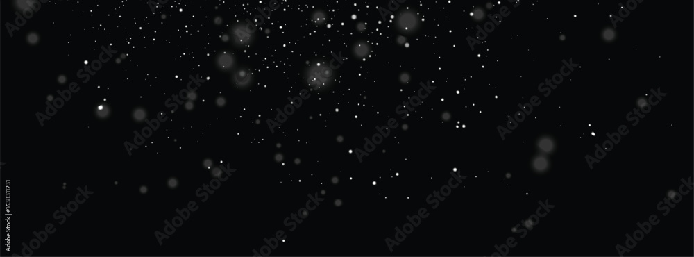Obraz premium Vector snowfall light effect snowflakes snow illustration background design