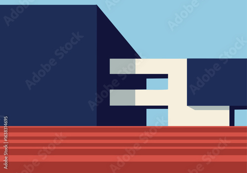 Modern abstract design representing work life balance and harmony