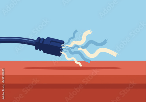 Work-life Balance Overload: Digital Burnout and Stress Concept