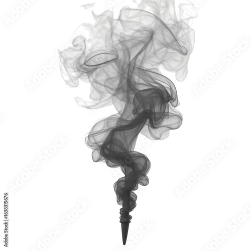 Artistic smoke billowing upwards against a transparent background abstract and elegant vector
