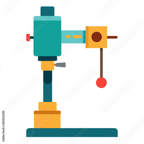 Flat design drill press machine icon