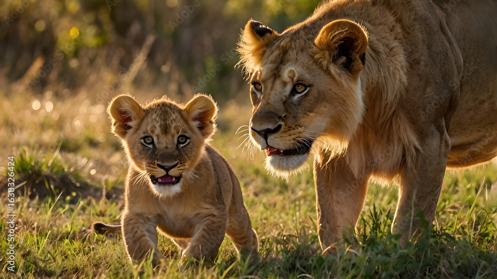 Obraz premium lion and lioness