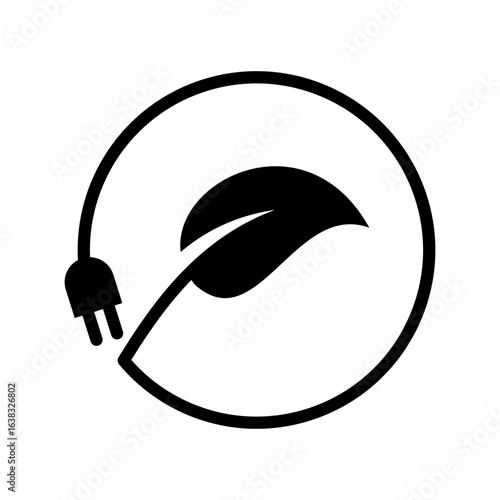 Zero Emission Icon Vector Illustration Glyph Version        