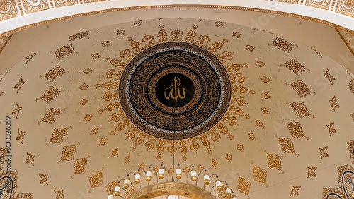 Fotografie interior of the beautiful mosque like hagia shophia