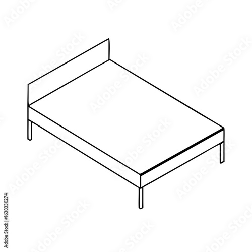 Bed Frame Icon Vector Illustration