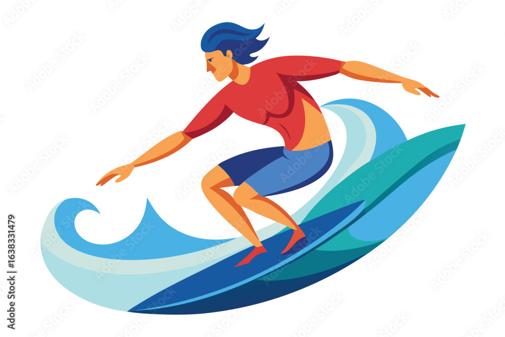 Silhouette of a Skilled Surfer Riding a Wave Gracefully on His Surfboard Demonstrating Balance and Control Silhouette of a Skilled Surfer Riding a Wave Gracefully on His Surfboard Demonstrating Balance and Control