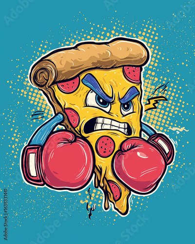 Pizza slice character