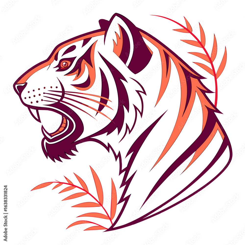 Obraz premium tiger head tattoo