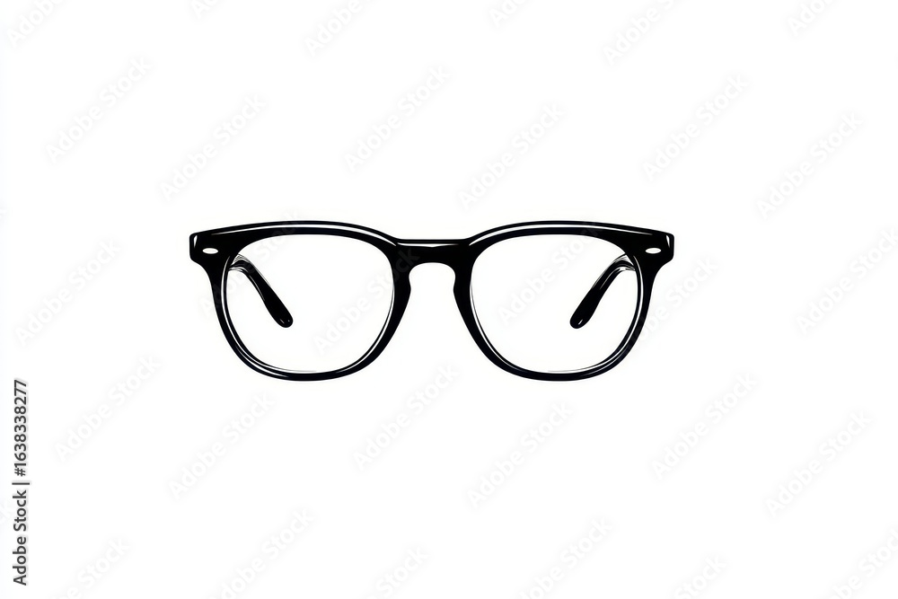 Classic eyeglasses, isolated on white background, product shot, for online store Classic eyeglasses, isolated on white background, product shot, for online store