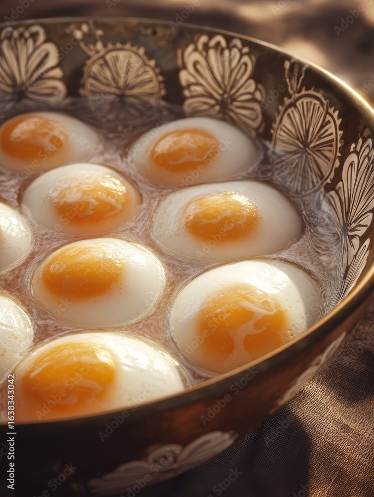 deliciously poached eggs in a warm inviting bowl deliciously poached eggs in a warm inviting bowl