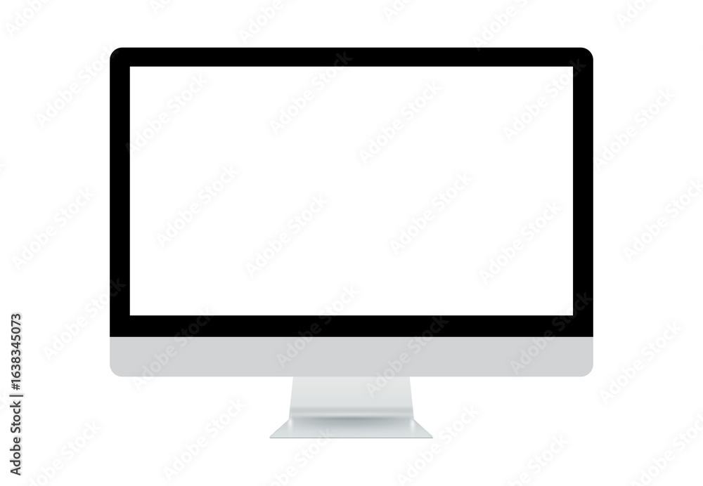 Front-facing silver 3D-rendered computer monitor with a blank screen, isolated on a transparent background. Perfect for modern tech mockups, presentations and websites. Front-facing silver 3D-rendered computer monitor with a blank screen, isolated on a transparent background. Perfect for modern tech mockups, presentations and websites.