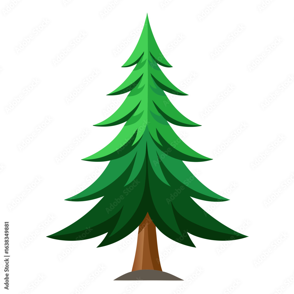 Fototapeta premium christmas tree isolated on white