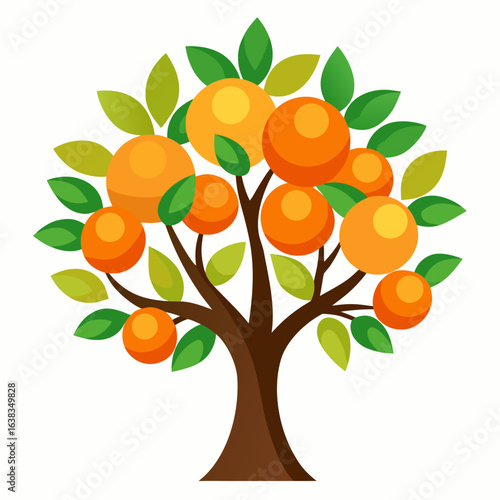 orange tree with apples