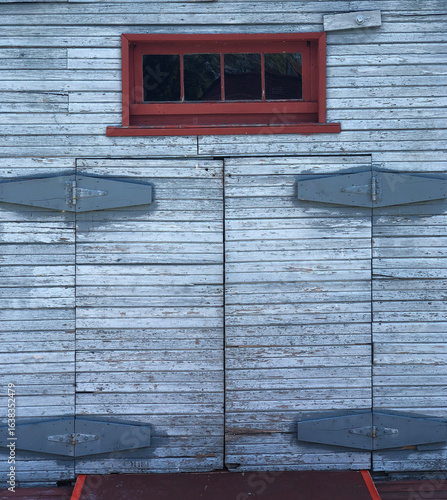 old wooden door on the dock