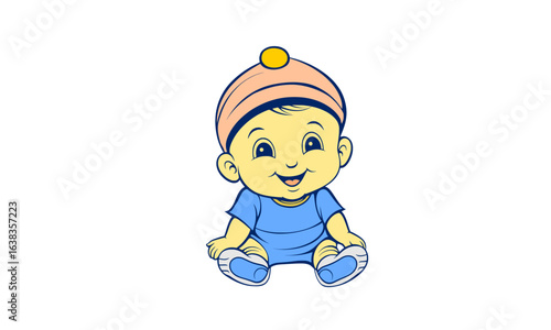 A Happy Cute Child Smiling