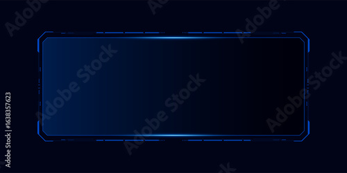 Sci fi futuristic user interface, HUD template frame design, Technology abstract background	
