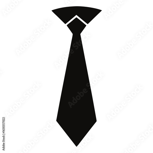 Free Download Elegant Necktie Black Silhouette - GFXLoad