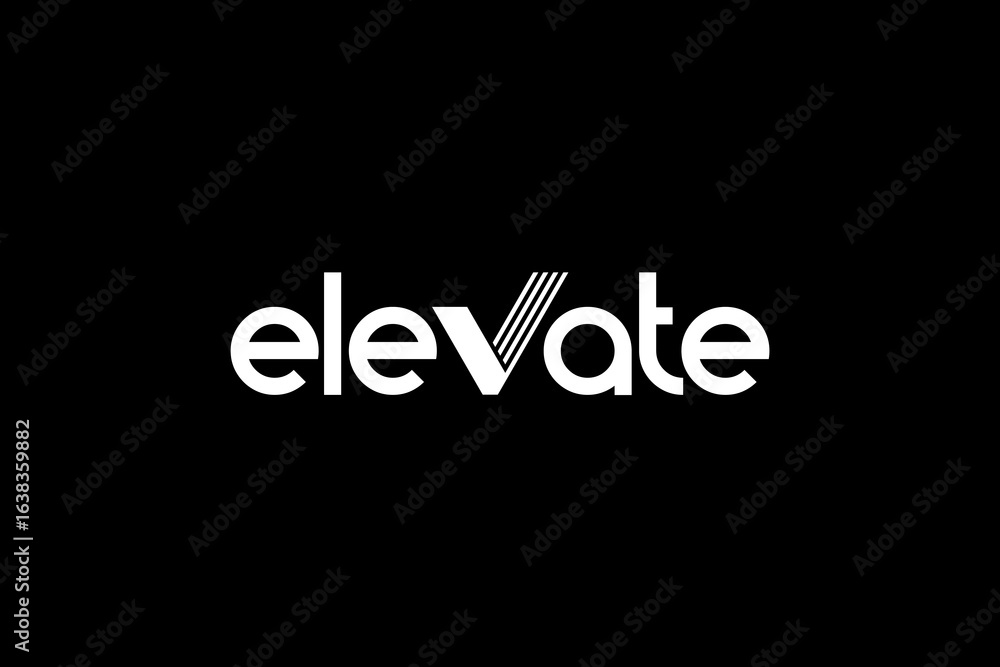 Obraz premium Elevate Modern Text logo design inspiration.