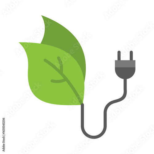 Biomass Energy Icon Vector Illustration Flat Version