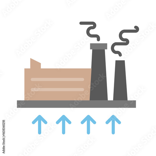 Geothermal Energy Icon Vector Illustration Flat Version