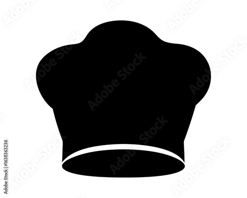 Elegant silhouette of a chef's hat representing culinary expertise and profession