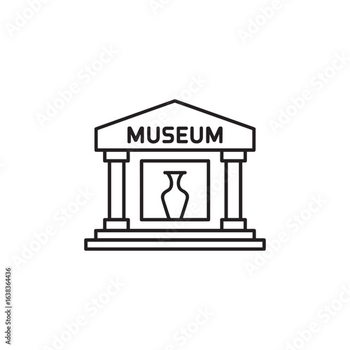 Museum building icon