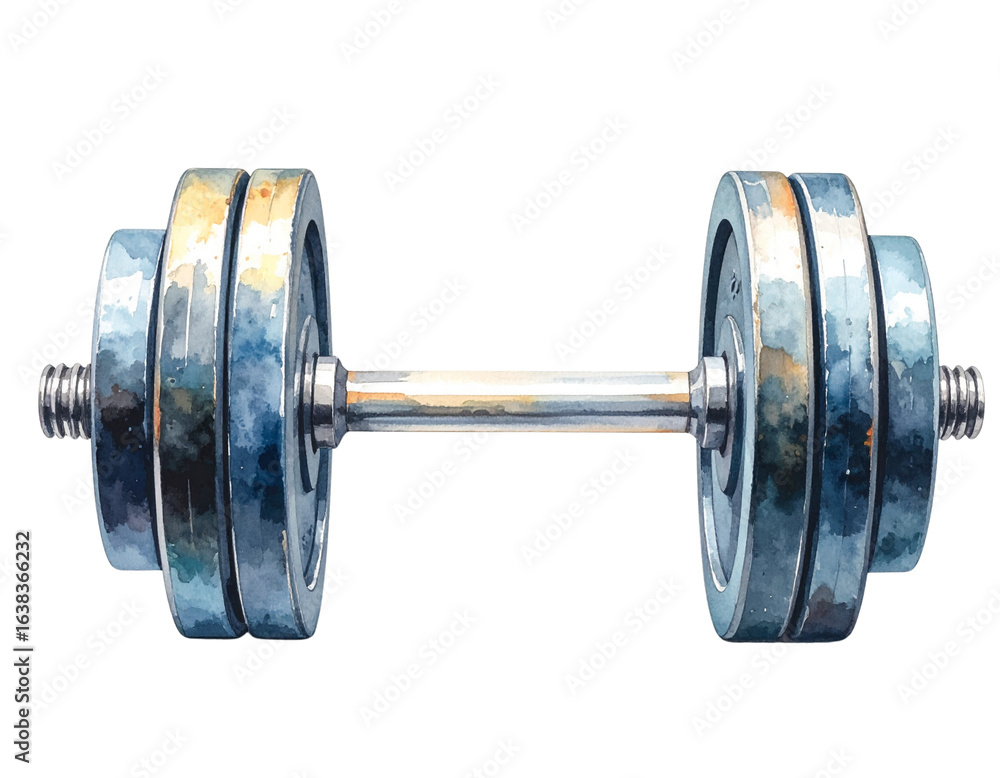 Naklejka premium Gym dumbbell vector isolated transparent background 