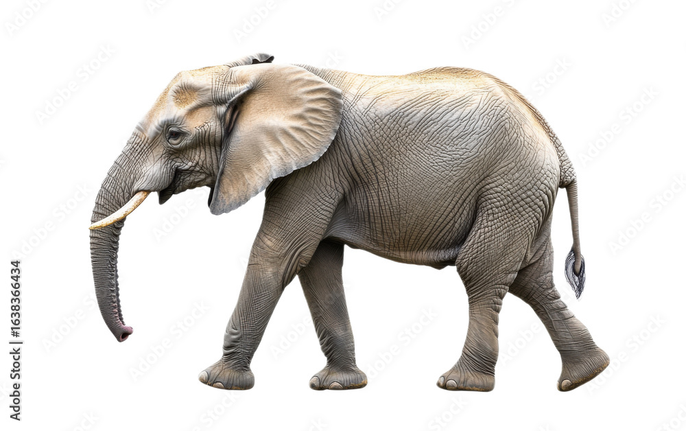 Obraz premium Beautiful elephant isolated on white background, png