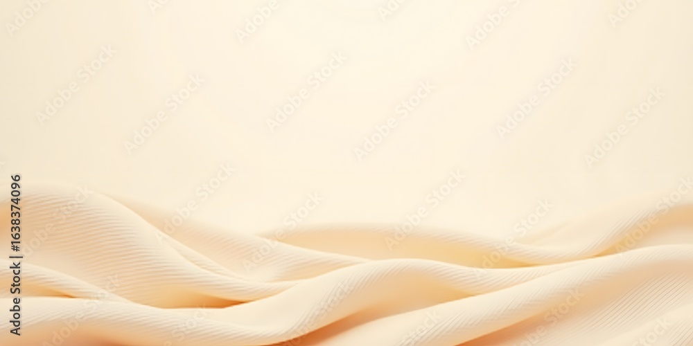 Obraz premium abstract render of wave-like digital landscape in beige, for AI, software, or innovation themes