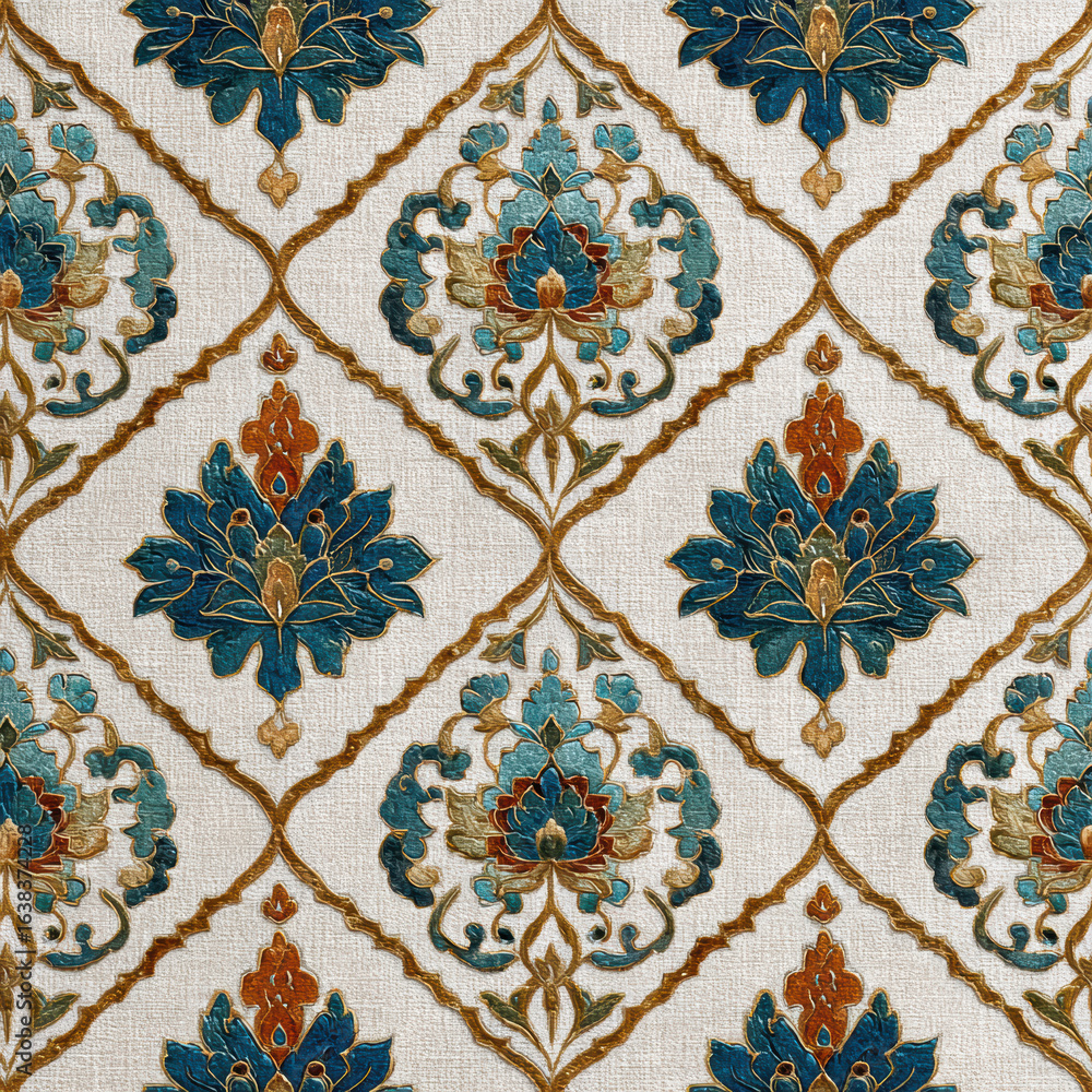 Seamless pattern of diamond shaped medallions Seamless pattern of diamond shaped medallions