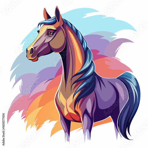 vector illustration of a horse