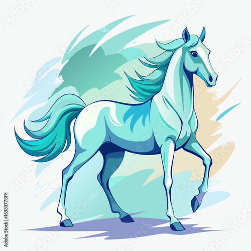 vector illustration of a horse