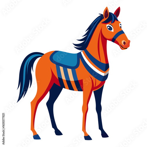 vector illustration of a horse