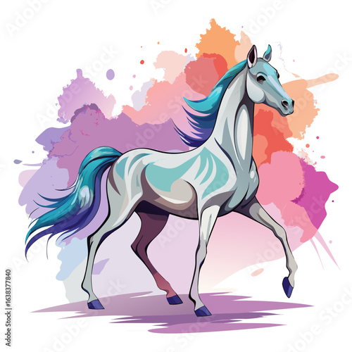vector illustration of a horse