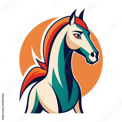 vector illustration of a horse