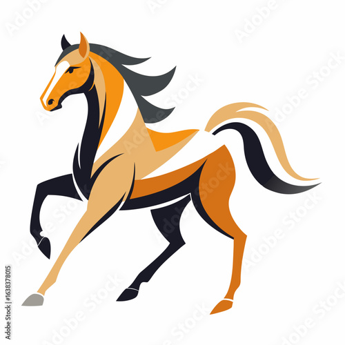 vector illustration of a horse
