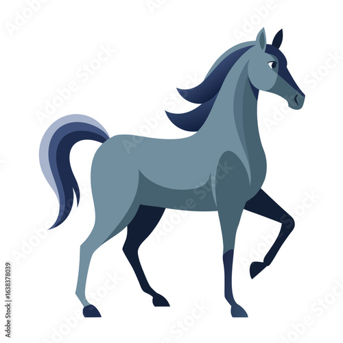 vector illustration of a horse