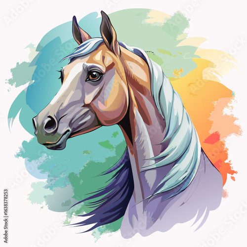 vector illustration of a horse