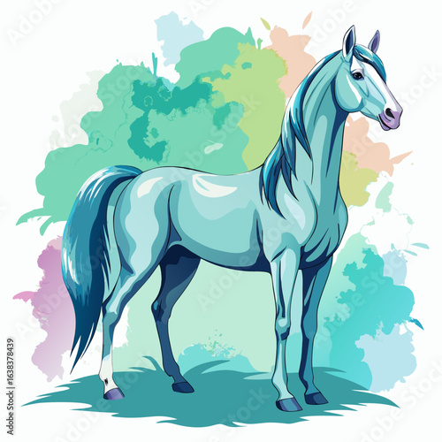 vector illustration of a horse
