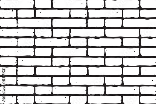 Texture of a white brick wall vector illustration	