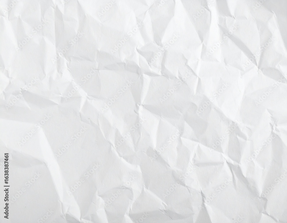 Obraz premium White Crinkled Paper Texture Background