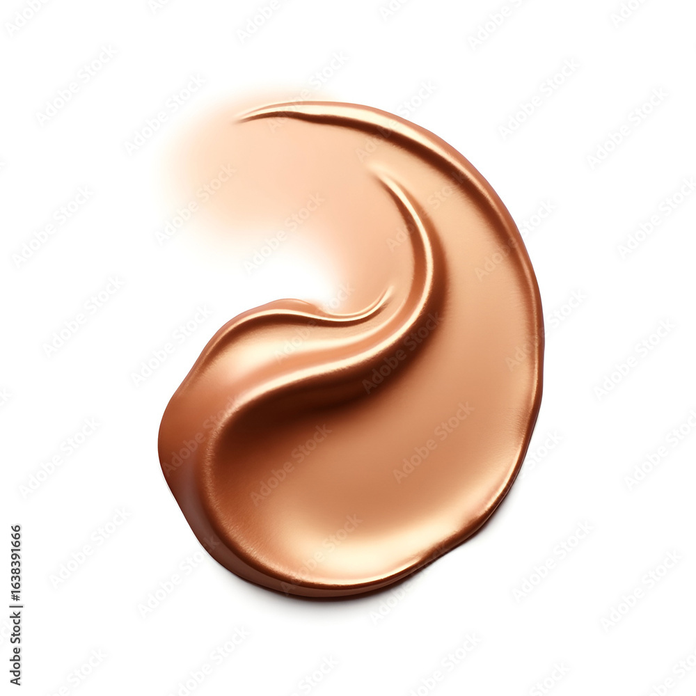 Elegant swirl of shimmering bronze makeup with subtle highlights. Elegant swirl of shimmering bronze makeup with subtle highlights.