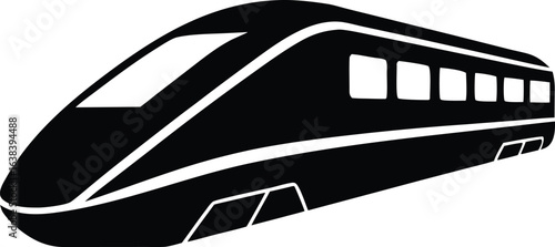 a bullet train silhouette vector