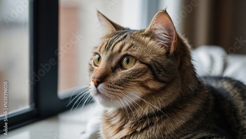 Wallpaper Mural cat sitting by the window Torontodigital.ca