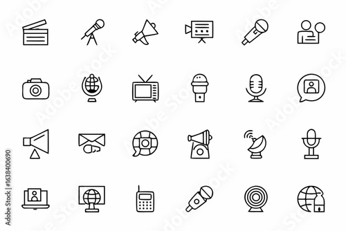 A dynamic collection illustrating real-time news coverage — perfect for TV channels, journalism platforms, and news apps